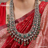 Naksha Victorian Green Long Necklace