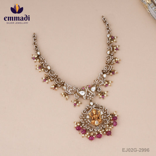 Renuka Victorian Pink Necklace