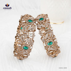 Shreya's Victorian Green Bangles - Handcrafted Indian Jewellery n