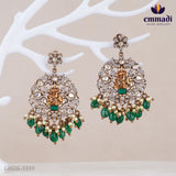 Victorian Green Long Necklace and Hangings Set