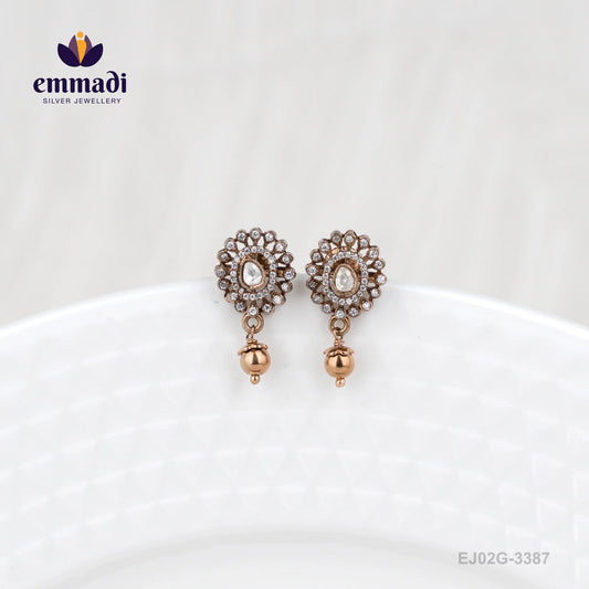Sitara Victorian White Studs