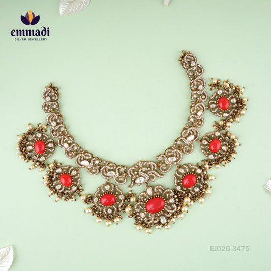 Sumana Victorian Coral Necklace