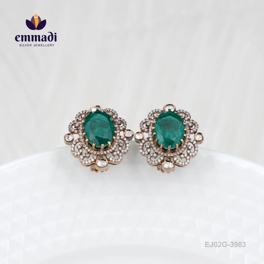 Venika Victorian Green Studs