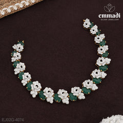 Ankita's Elegant Green CZ Necklace