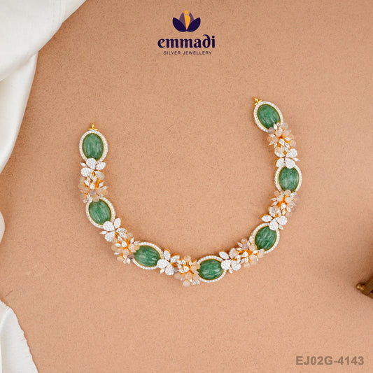 Shakti Jewels: Handcrafted Indian Gemstone Necklace Collection with Pure Gold Plating on 92.5 Silver