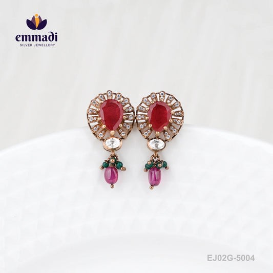Basudha Victorian Pink Studs
