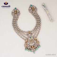 Bhanuja Victorian Green Long Necklace