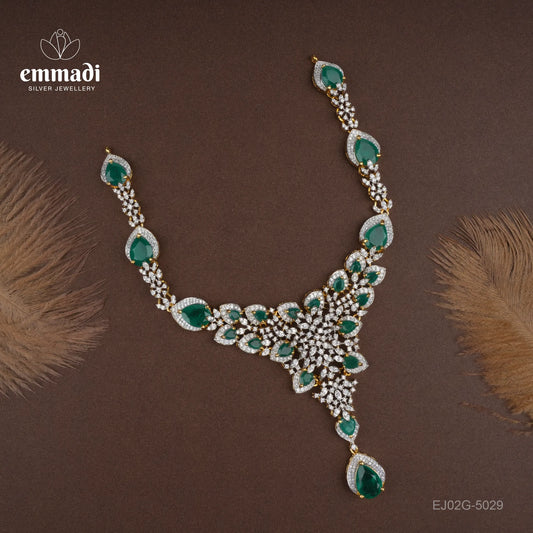 Bhanuta Premium Cz Green Necklace