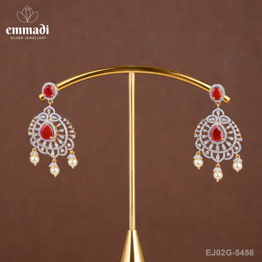 Dhulika Premium Cz Pink Hangings