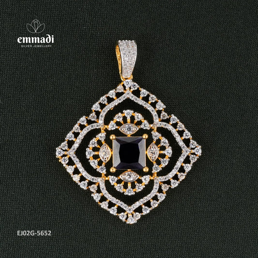 Dushala Premium Cz Blue Pendant