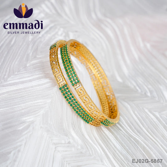 Hatisha Premium Antique Green Bangles