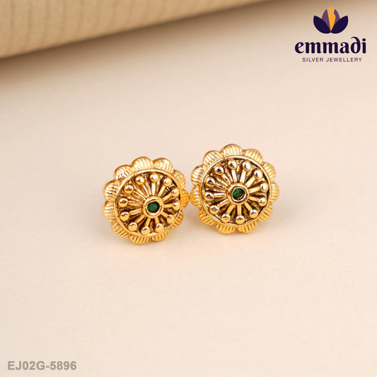 Heramba Premium Antique Green Studs