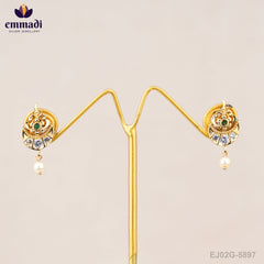 Indrani's Jewellery: Premium Antique Green Studs