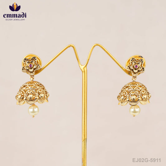 Shreya's Premium Antique Green Buttalu Jewellery - Handcrafted with Pure Gold Plating in Pure 92.5 Silver