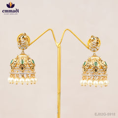 Shreya's Premium Antique Green Buttalu Jewellery - Handcrafted with Pure Gold Plating in Pure 92.5 Silver