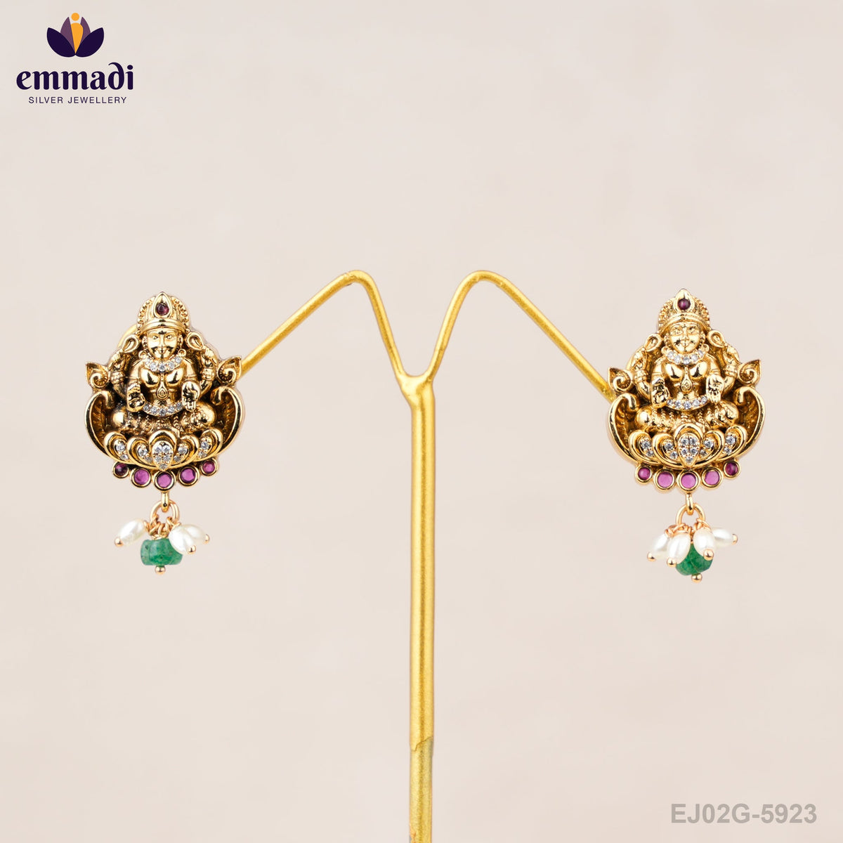 Shubh Laxmi Jewels - Premium Antique Red Studs