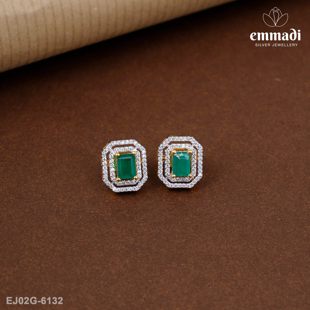 Jeevana Premium Cz Green Studs