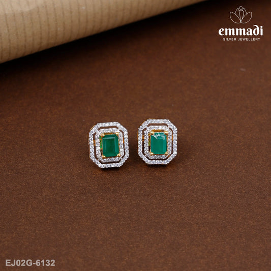 Jeevana Premium Cz Green Studs