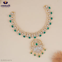 Maghona Cz Green Necklace