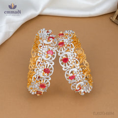 Sahithi Radiant Red Premium CZ Bangles