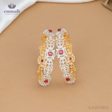 Vasanti Radiance: Premium CZ Red Bangles