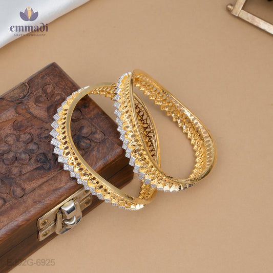 Yashini Bangles Premium CZ in White