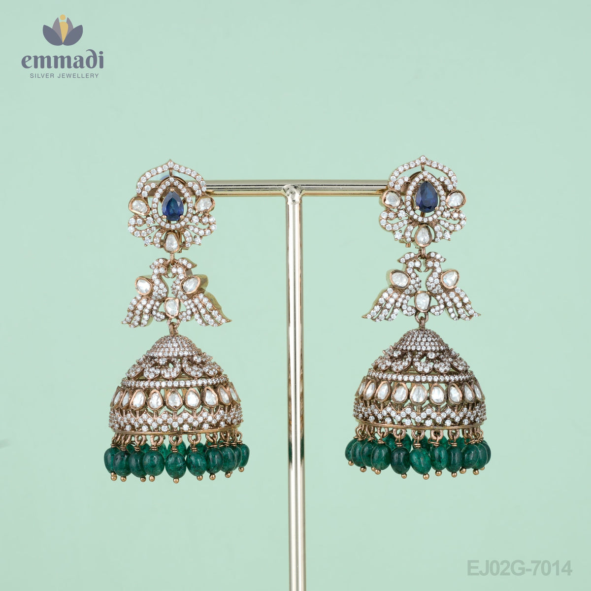 Haritha Exquisite Buttalu Victorian Jewelry - Blue