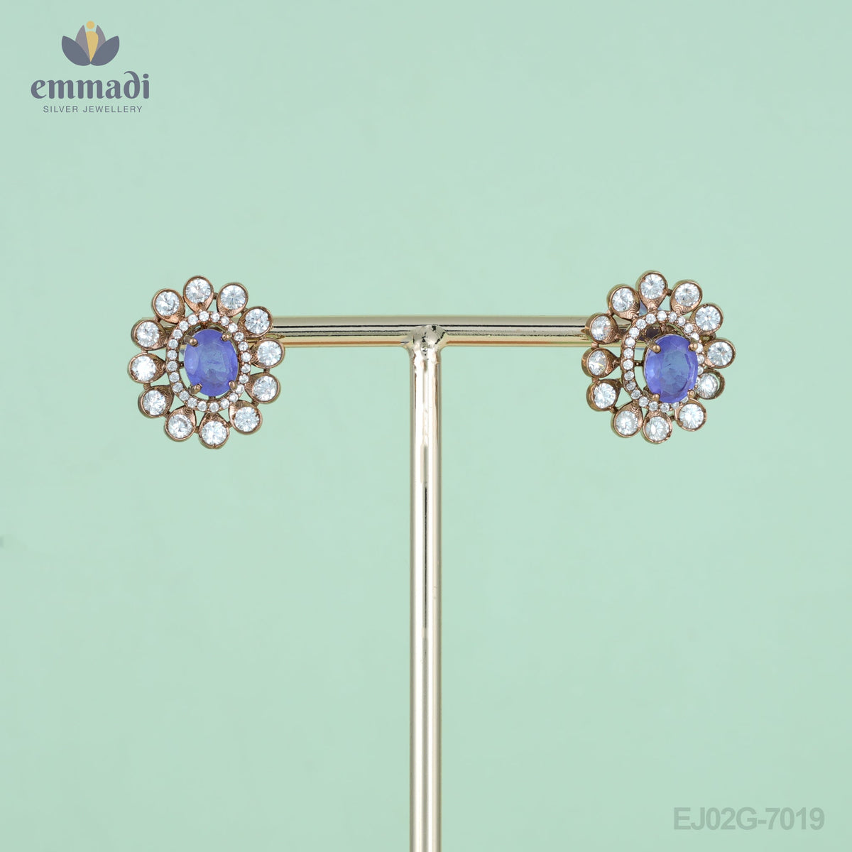 Aakriti Exquisite Blue Victorian Studs