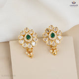 Swetha Premium Antique Green Studs