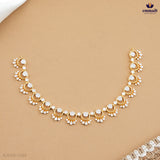 Elegant CZ Necklace and Premium Silver Hangings by Veena and Versha