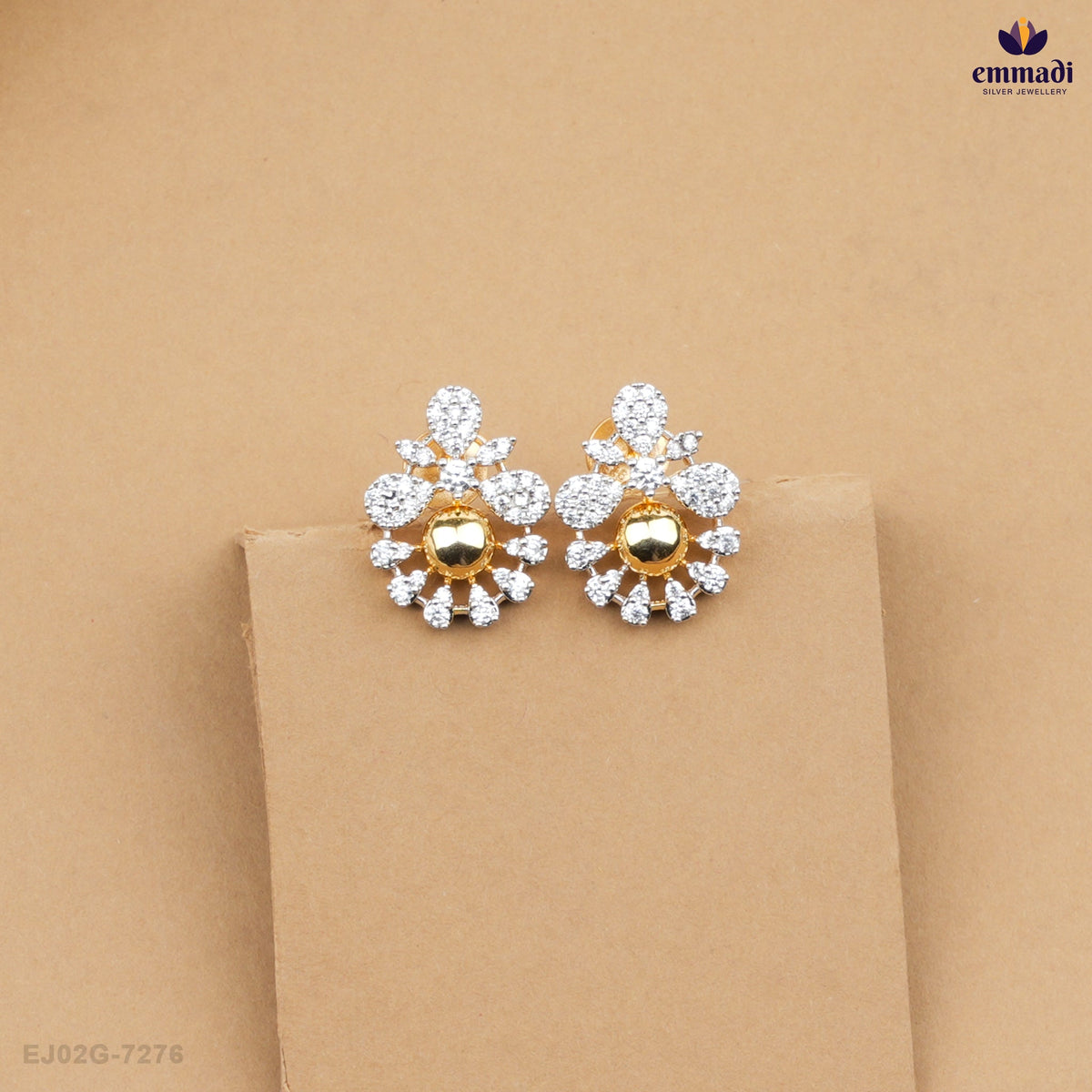 SAVERA Elegant White CZ Studs Collection