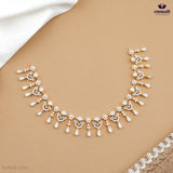 Exquisite White CZ Necklace and Hangings by Madhurima and Manjari
