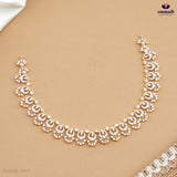 Sumaya Elegant CZ Necklace and SUNDARI Exquisite Premium CZ Silver Hangings