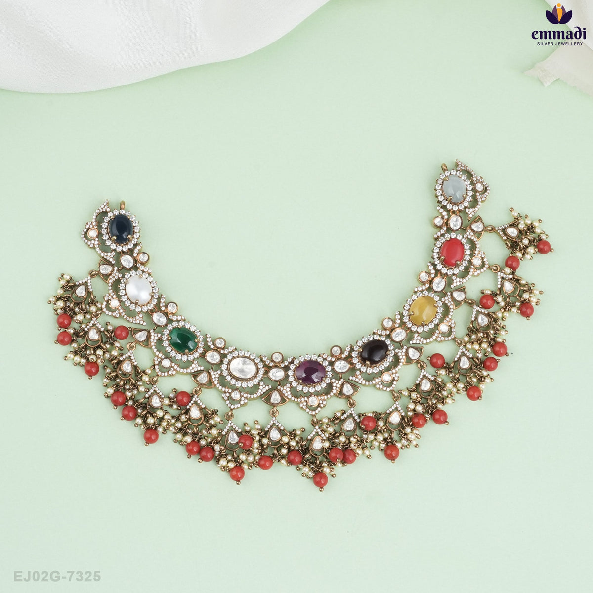 Alankrita Exquisite Victorian Multi-Color Necklace