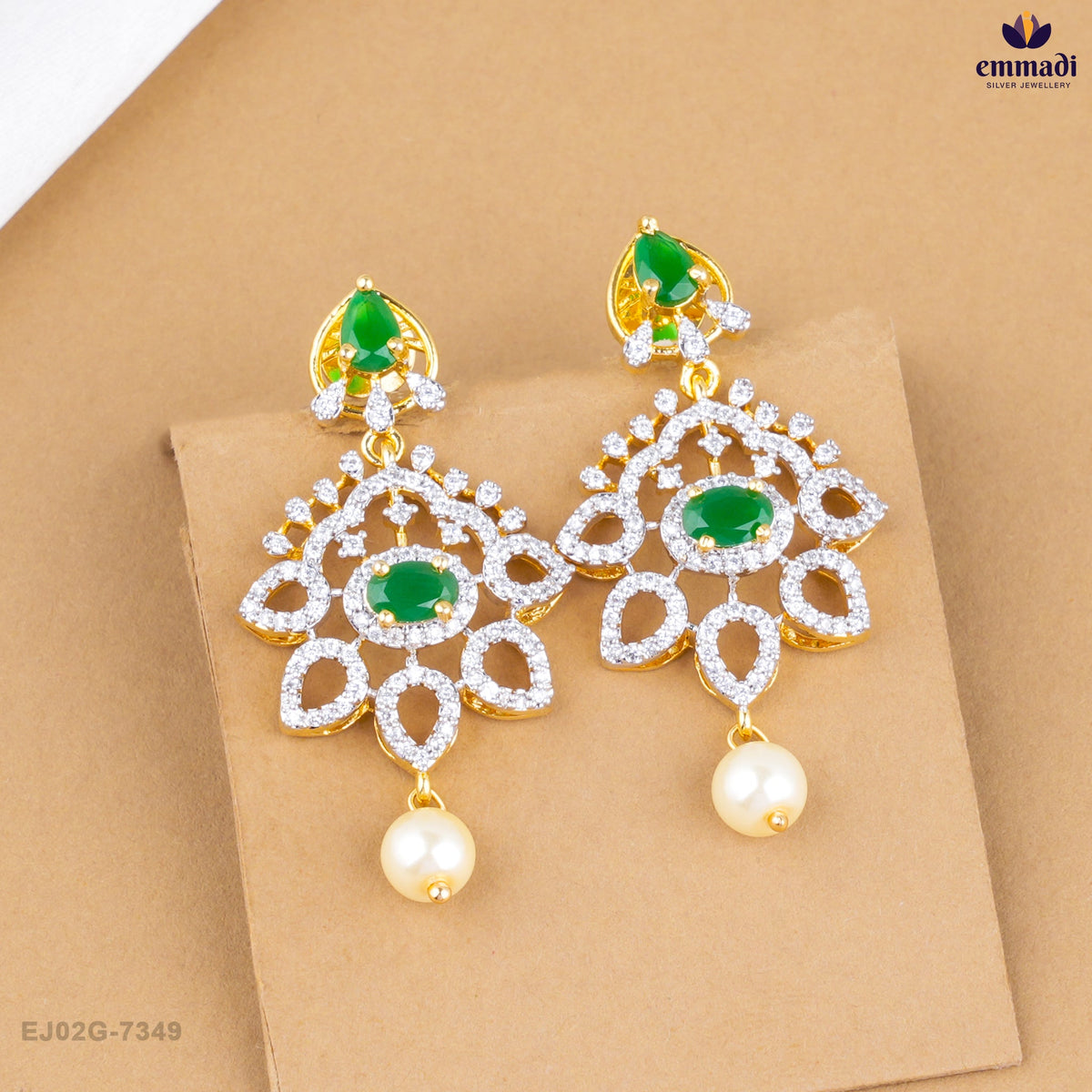 SUMANA Elegant Green CZ Hangings