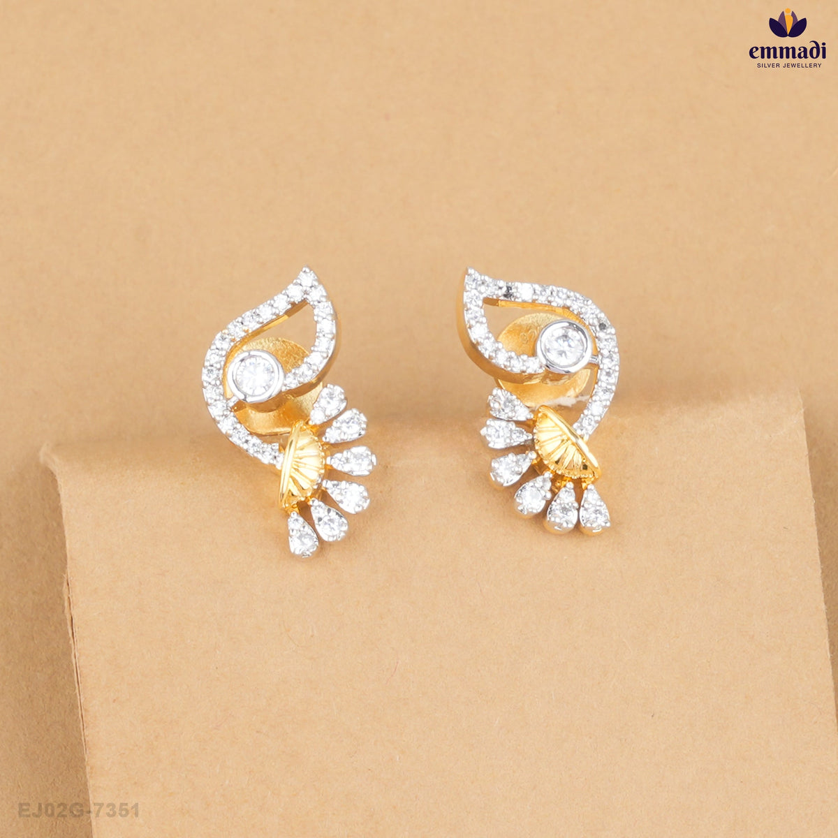 ZAHRA Elegant White CZ Studs Collection