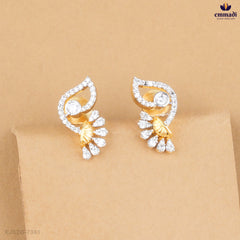 ZIA Premium White CZ Silver Studs