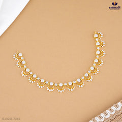 AADHIRA Elegant White CZ Necklace