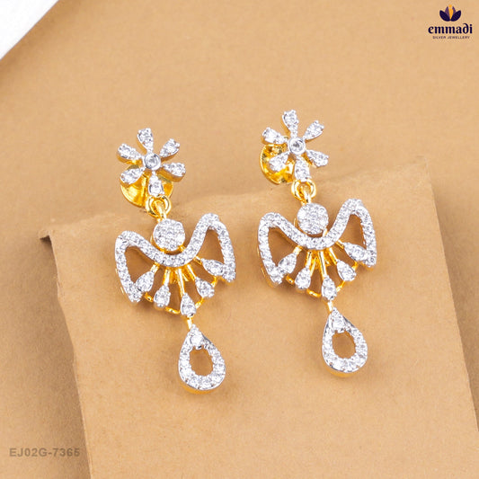 Ekisha Elegant White CZ Hangings