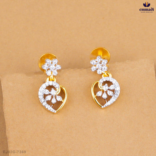 KAIRAVI Premium Silver Hangings with CZ