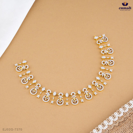 KRITHI Exquisite CZ White Necklace