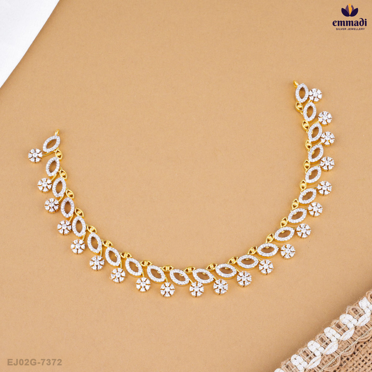 MITRA Premium White CZ Necklace