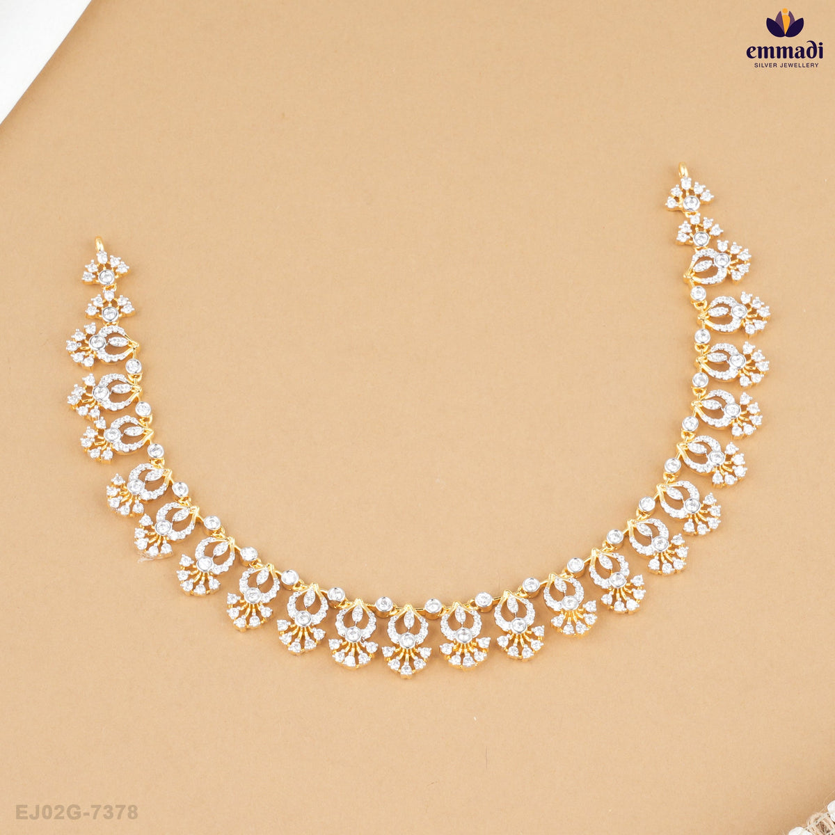 Saloni Exquisite White CZ Necklace