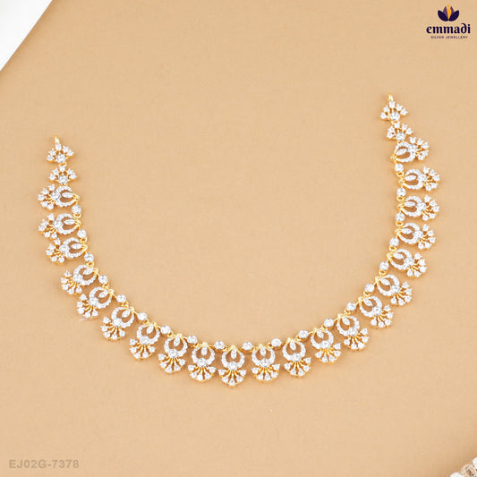 Saloni Exquisite White CZ Necklace