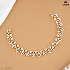 SNEHAL Elegant White CZ Necklace