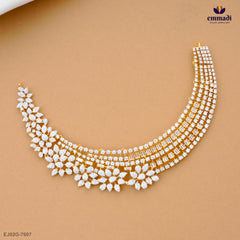 Deepakala Exquisite Premium CZ Silver Necklace