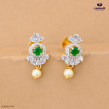 Deepanjali Elegant Green CZ Studs