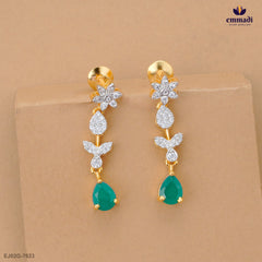DEEPMALA Premium Green CZ Hangings Jewelry
