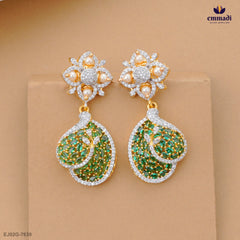DEVALEKHA Premium CZ Green Hangings