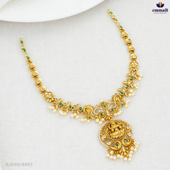 DHISANA Exquisite Green Premium Antique Necklace